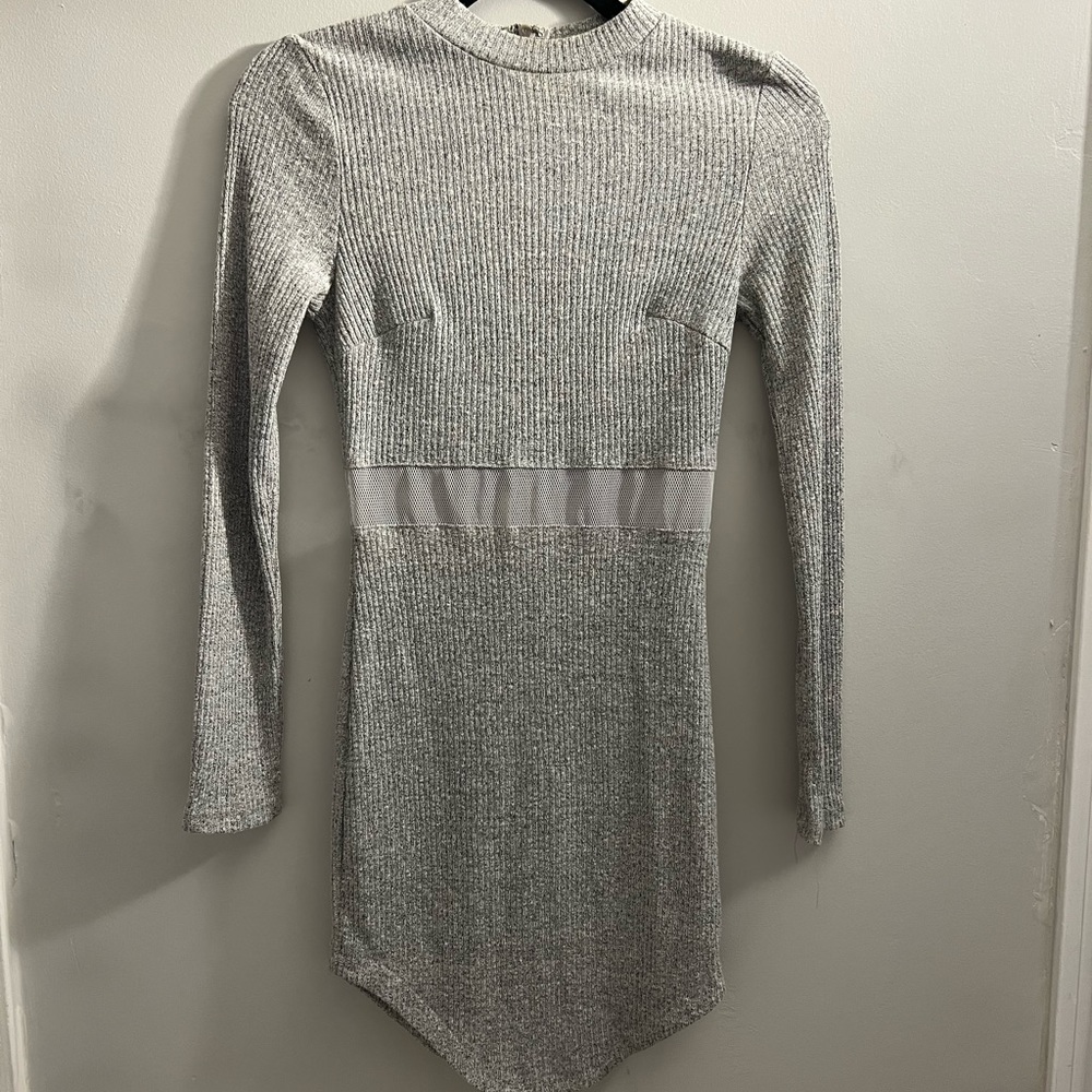 Never worn long sleeve gray bodycon dress